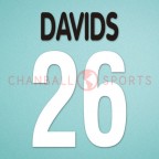 Juventus 2001-2002 Davids #26 Homekit Nameset Printing 