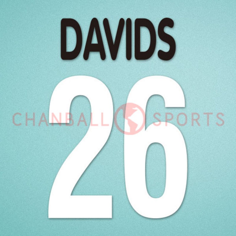 Juventus 2001-2002 Davids #26 Homekit Nameset Printing 