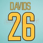 Juventus 2003-2004 Davids #26 Homekit Nameset Printing