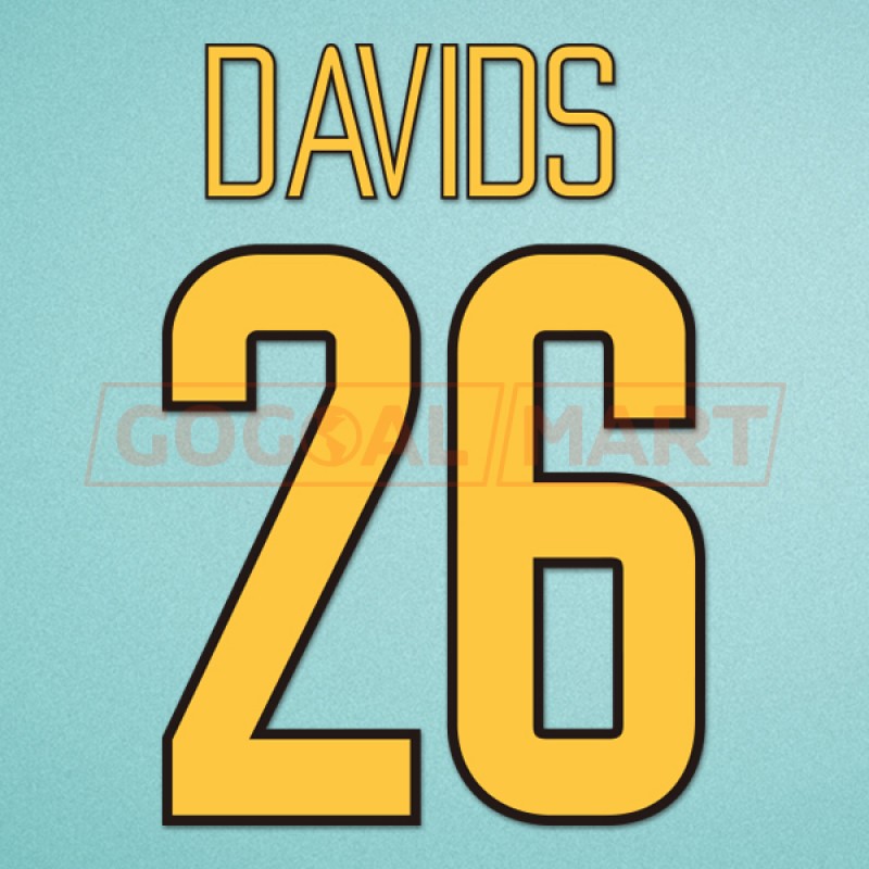 Juventus 2003-2004 Davids #26 Homekit Nameset Printing