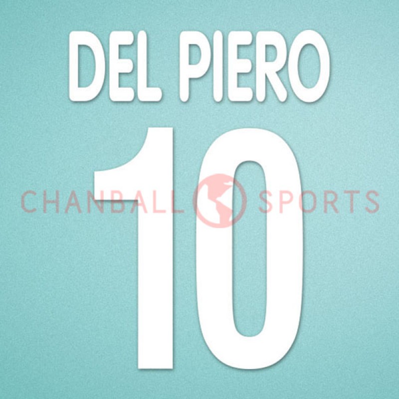 Juventus 2000-2001 Del Piero #10 Homekit Nameset Printing 