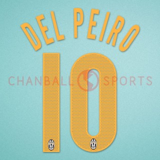 Juventus 2004-2005 Del Piero #10 Awaykit Nameset Printing 