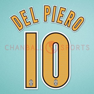 Juventus 2004-2006 Del Piero #10 Homekit Nameset Printing 