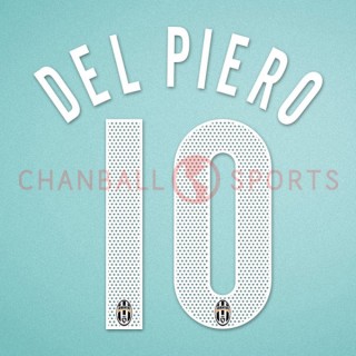 Juventus 2005-2006 Del Piero #10 Awaykit Nameset Printing 