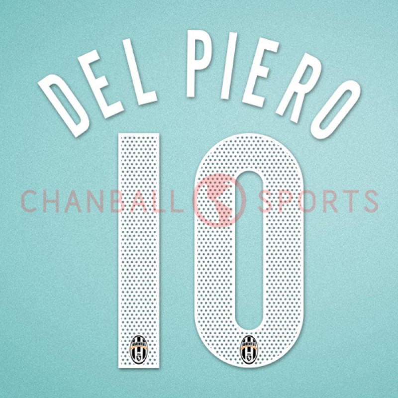 Juventus 2005-2006 Del Piero #10 Awaykit Nameset Printing 