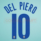 Juventus 2005-2006 Del Piero #10 3rd Awaykit Nameset Printing