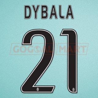 Juventus 2015-2017 Dybala #21 Home/Awaykit Nameset Printing