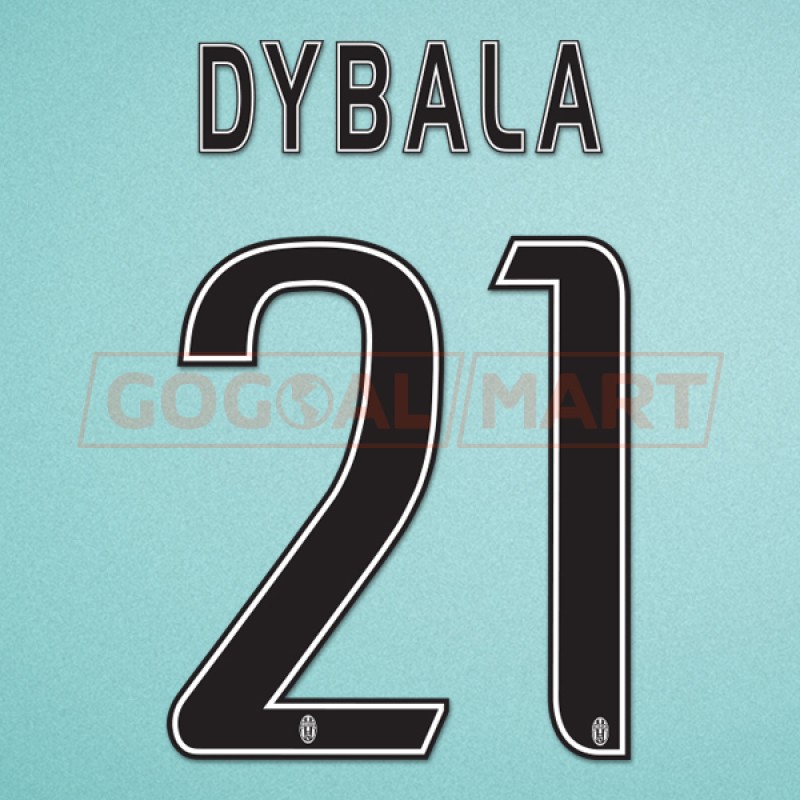 Juventus 2015-2017 Dybala #21 Home/Awaykit Nameset Printing