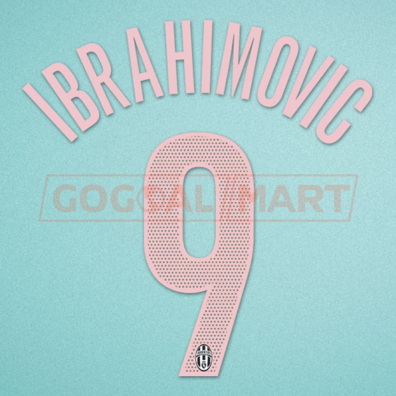 Juventus 2004-2005 Ibrahimovic #9 3rd Awaykit Nameset Printing