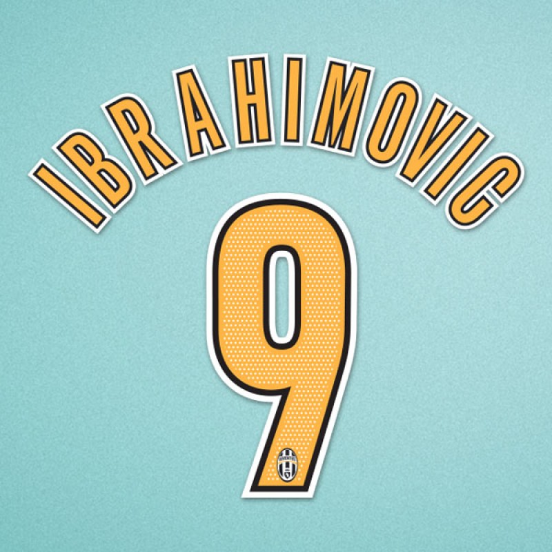 Juventus 2004-2006 Ibrahimovic #9 Homekit Nameset Printing