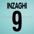 Juventus 2000-2001 Inzaghi #9 Awaykit Nameset Printing 