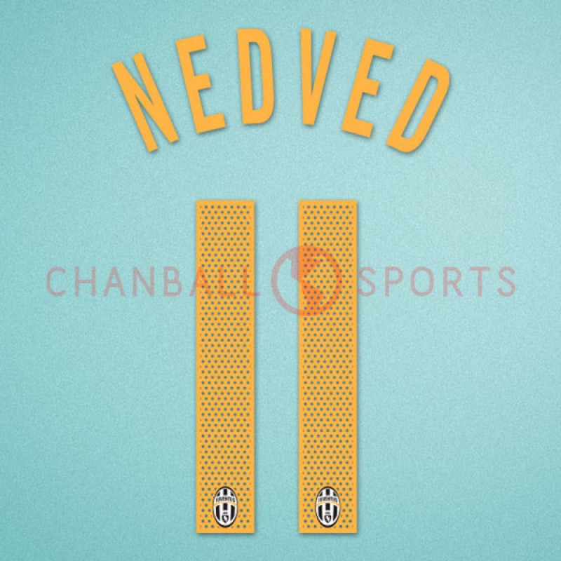Juventus 2004-2005 Nedved #11 Awaykit Nameset Printing 