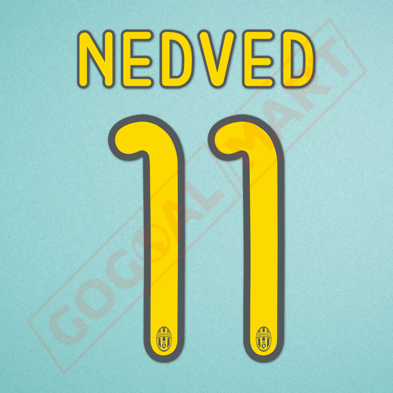 Juventus 2008-2010 Nedved #11 Homekit Nameset Printing 