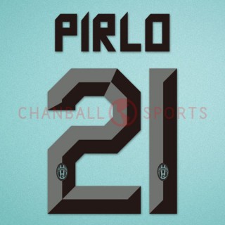 Juventus 2011-2012 Pirlo #21 Awaykit Nameset Printing 