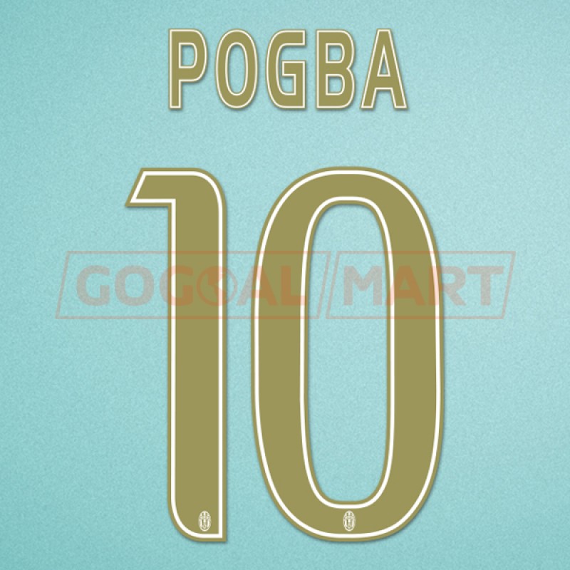 Juventus 2015-2016 Pogba #10 3rd Awaykit Nameset Printing