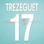 Juventus 2000-2001 Trezeguet #17 Homekit Nameset Printing 