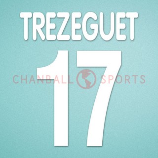 Juventus 2000-2001 Trezeguet #17 Homekit Nameset Printing 