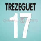 Juventus 2001-2002 Trezeguet #17 Homekit Nameset Printing 