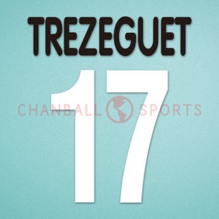 Juventus 2001-2002 Trezeguet #17 Homekit Nameset Printing 