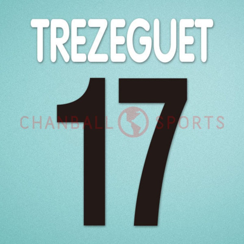 Juventus 2002-2003 Trezeguet #17 Homekit Nameset Printing 