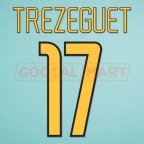 Juventus 2003-2004 Trezeguet #17 Homekit Nameset Printing