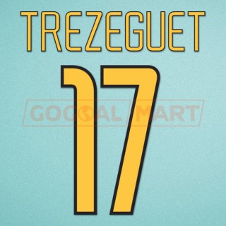Juventus 2003-2004 Trezeguet #17 Homekit Nameset Printing
