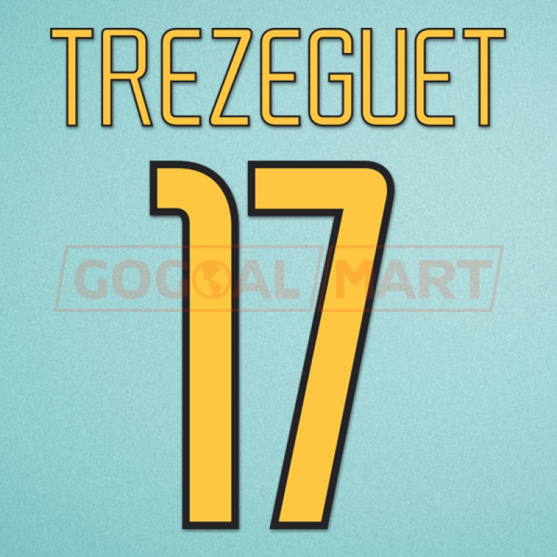 Juventus 2003-2004 Trezeguet #17 Homekit Nameset Printing