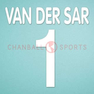Juventus 2000-2001 Van Der Sar #1 Homekit Nameset Printing 