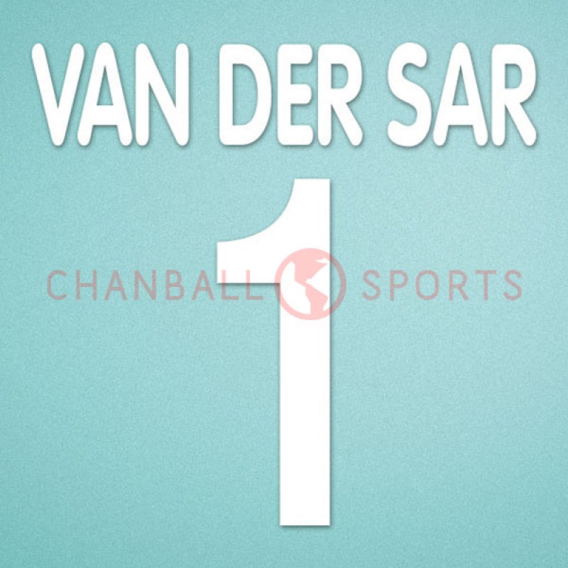 Juventus 2000-2001 Van Der Sar #1 Homekit Nameset Printing 