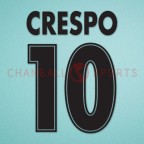 Lazio 2000-2002 Crespo #10 Homekit Nameset Printing 