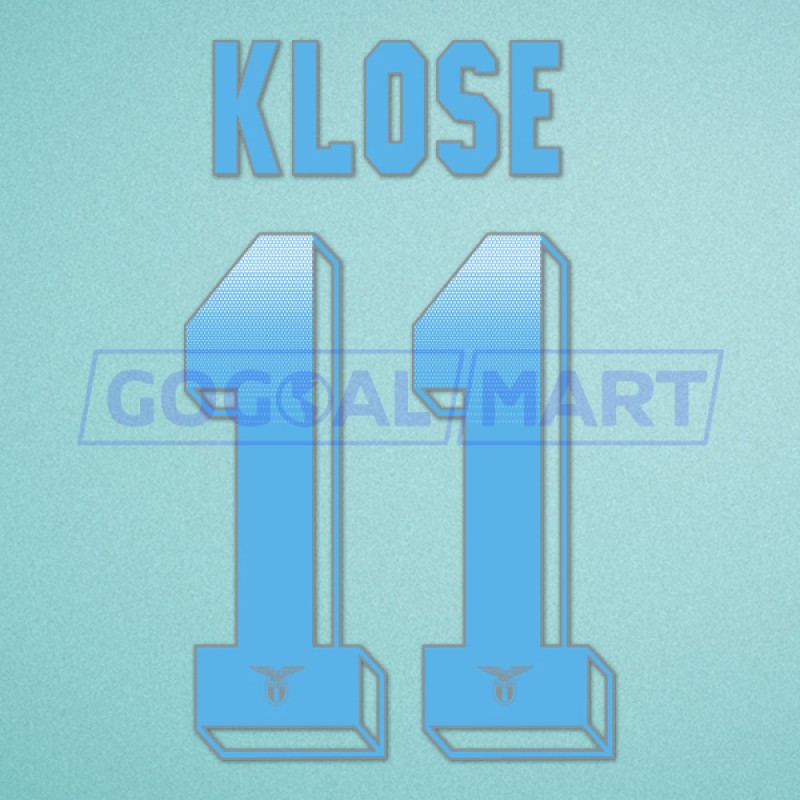 Lazio 2015-2016 Klose #11 Awaykit Nameset Printing