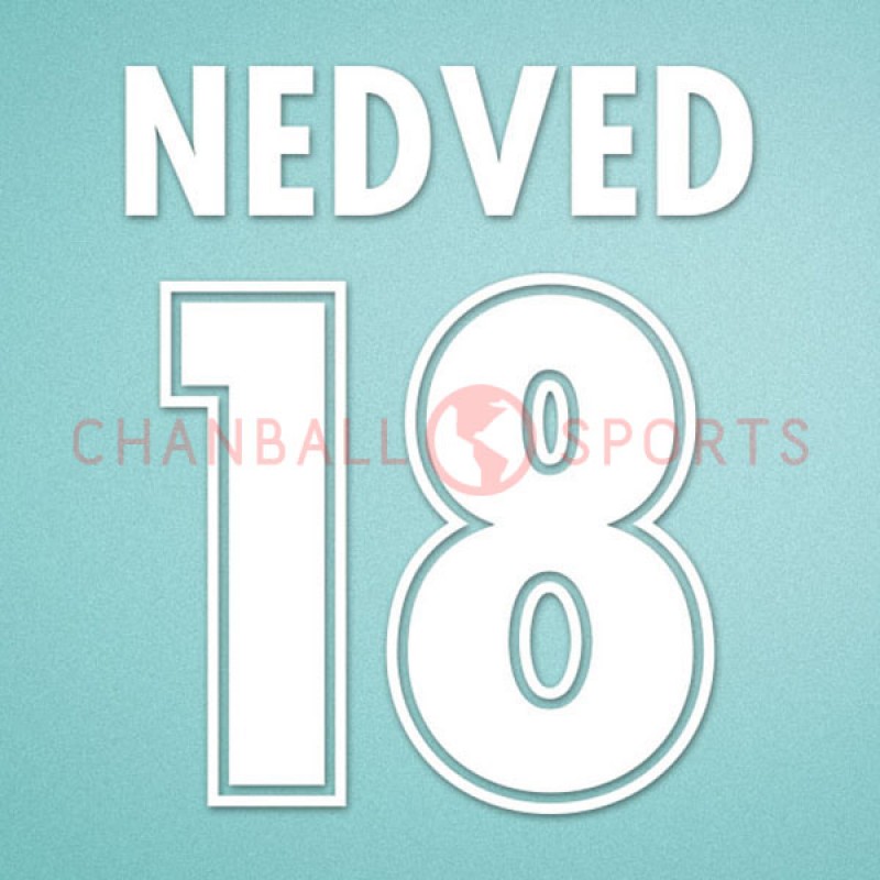 Lazio 1998-2001 Nedved #18 Awaykit Nameset Printing 