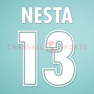 Lazio 1998-2002 Nesta #13 Awaykit Nameset Printing 