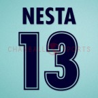 Lazio 1998-2002 Nesta #13 Homekit Nameset Printing 
