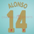 Liverpool 2005-2006 Alonso #14 Champions League Homekit Nameset Printing