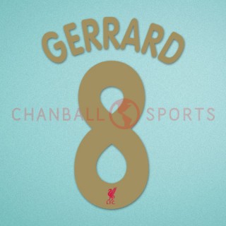 Liverpool 2005-2006 Gerrard #8 Champions League Homekit Nameset Printing 
