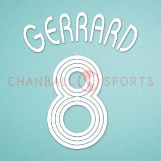 Liverpool 2006-2008 Gerrard #8 Champions League Homekit Nameset Printing 
