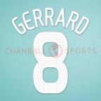 Liverpool 2008-2010 Gerrard #8 Champions League Homekit Nameset Printing 