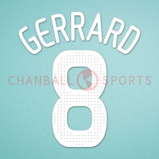 Liverpool 2008-2010 Gerrard #8 Champions League Homekit Nameset Printing 