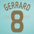 Liverpool 2009-2010 Gerrard #8 UEFA Cup Awaykit Nameset Printing