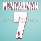 Liverpool 1996-1997 McManaman #7 Homekit Nameset Printing 