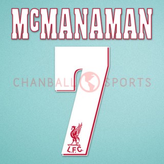 Liverpool 1996-1997 McManaman #7 Homekit Nameset Printing 