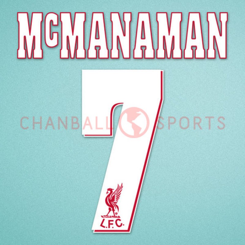 Liverpool 1996-1997 McManaman #7 Homekit Nameset Printing 