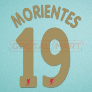 Liverpool 2005-2006 Morientes #19 Champions League Homekit Nameset Printing
