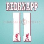 Liverpool 1996-1997 Redknapp #11 Homekit Nameset Printing 