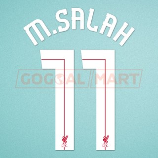 Liverpool 2017-2018 Salah #11 Champions League Homekit Nameset Printing