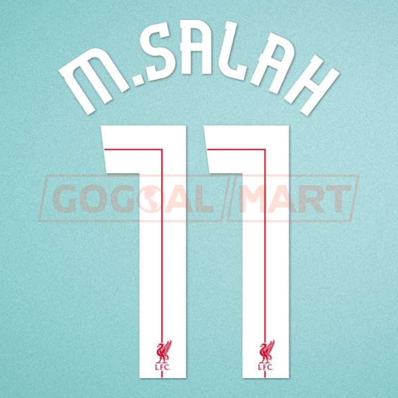 Liverpool 2017-2018 Salah #11 Champions League Homekit Nameset Printing