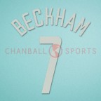 Manchester United 2002-2003 Beckham #7 Champions League 3rd Awaykit Nameset Printing 