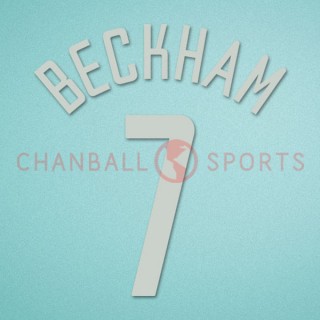 Manchester United 2002-2003 Beckham #7 Champions League 3rd Awaykit Nameset Printing 