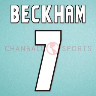 Manchester United 1997-1999 Beckham #7 Homekit Nameset Printing 